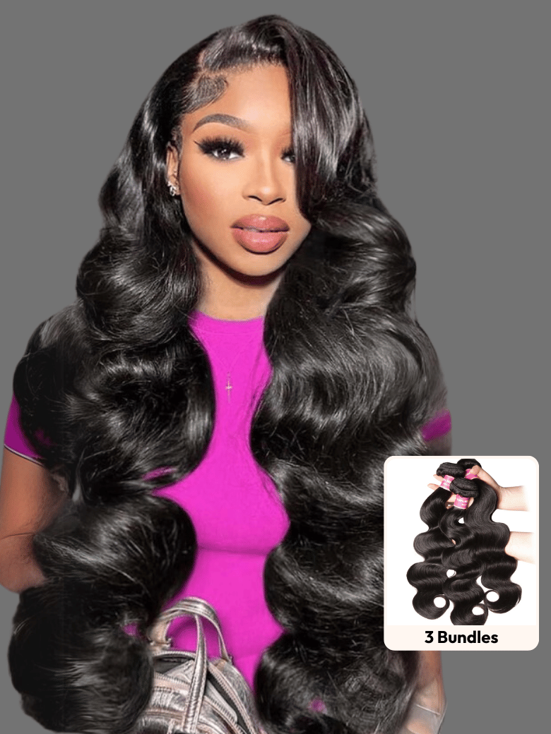 Klaiyi Hair 3 Bundles Body Wave Virgin Hair 100% Unprocessed Human Hair Extension Deals