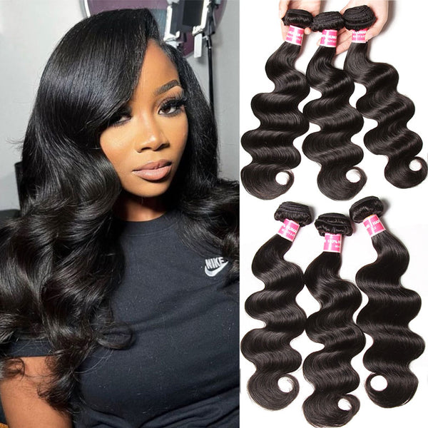 Klaiyi Hair 4 Bundles Body Wave 100% Virgin Human Hair Bundles Deal