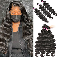 Klaiyi Brazilian Hair Body Wave Human Virgin Hair Weft 3 or 4 Bundles/Pack Flash Sale