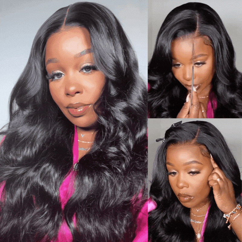 Klaiyi 7x5 Bye Bye Knots Put On and Go Wig Glueless Body Wave Human Hair Wigs Beginner Wig