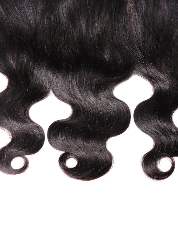 Klaiyi Body Wave Lace Frontal Closure Deals, 13*4 Ear to Ear, Free Part, 100% Virgin Human Hair