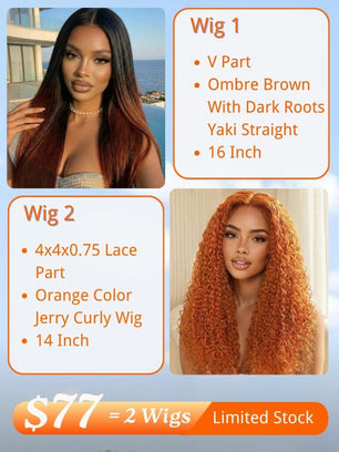 $77 Get 2 Wigs | Klaiyi BOGO Free Friday Special Offer Limited Stock Flash Sale