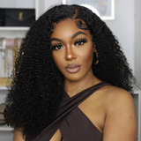 Klaiyi  Wear And Go 7x5 Bye Bye Knots Pre-cut Glueless Lace Wig Natural Color Kinky Curly Human Hair