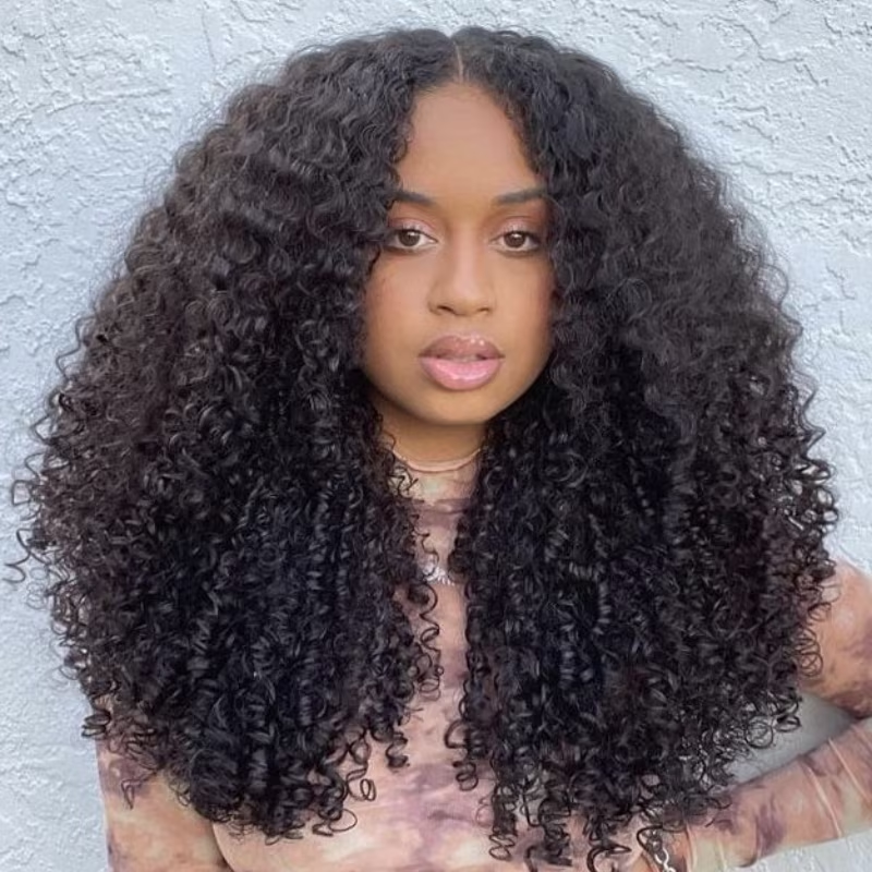 Klaiyi 4c Kinky Curly Vpart Wigs Meets Real Scalp No Leave Out Upgraded Upart Wigs