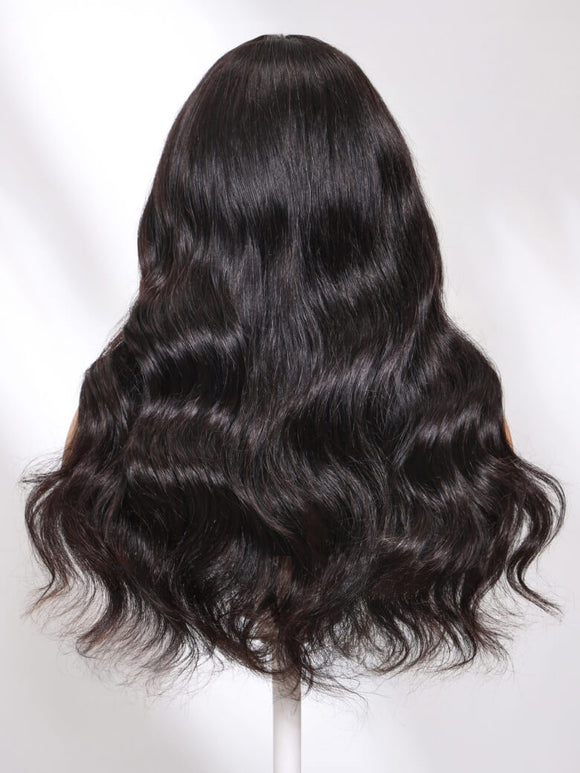 Klaiyi Body Wave Easicontour V Part Glueless Wig with invisi Drawstring Human Hair Meets Real Scalp Beginner Friendly