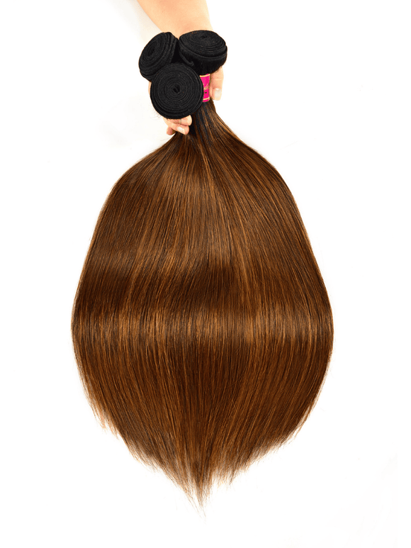 Klaiyi Ombre Dark Roots Balayage Color Silk Straight Human Hair Weaves Bundles Deal
