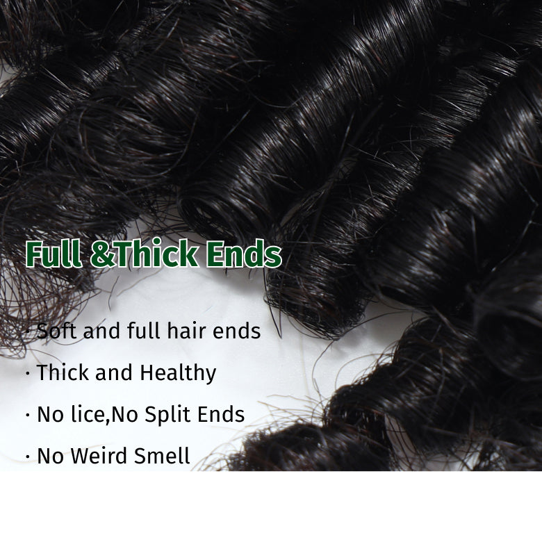Klaiyi Burmese Curly Human Hair Bundle With Twist Out Ends 1/3/4 Bundles Flash Sale
