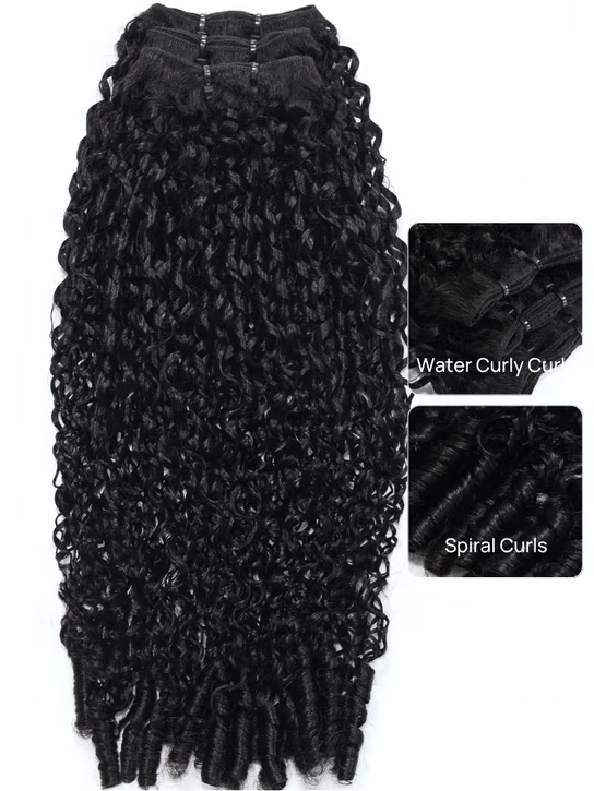 Klaiyi, mèches de cheveux humains bouclés birmans avec pointes twist out, 1/3/4 mèches - Vente flash