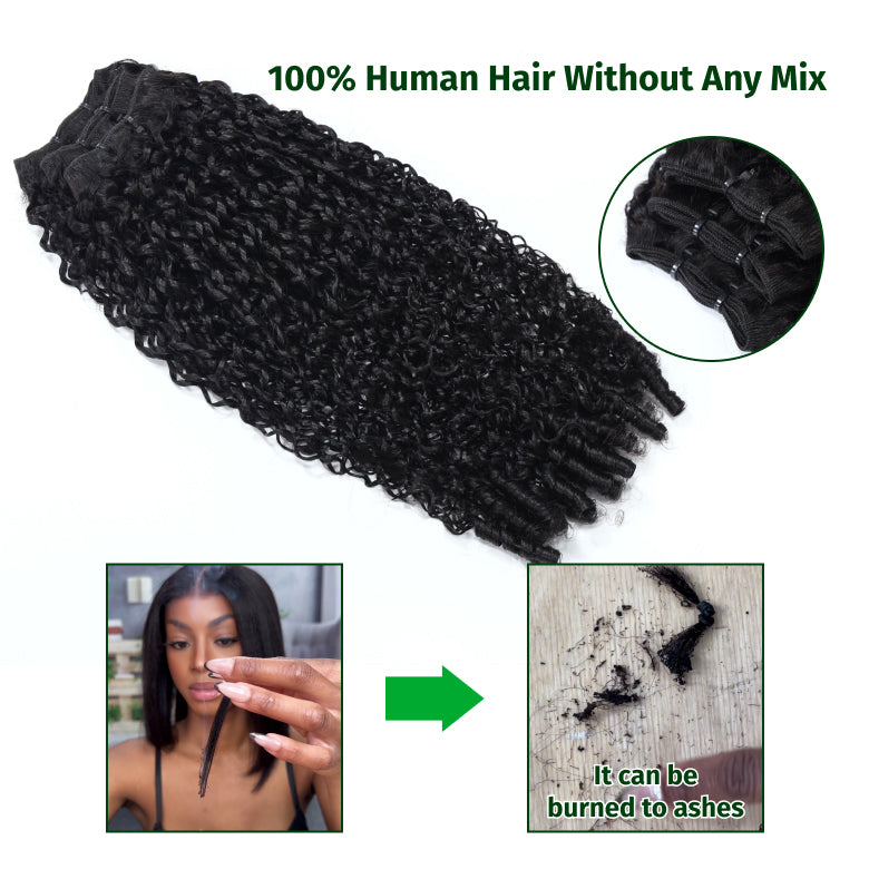 Klaiyi Burmese Curly Human Hair Bundle With Twist Out Ends 1/3/4 Bundles Flash Sale
