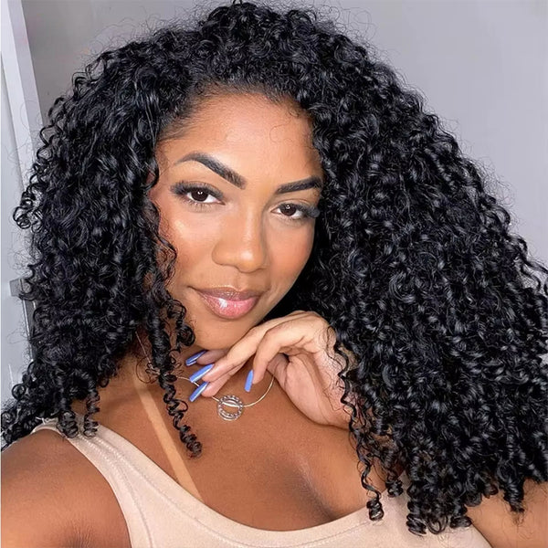 Klaiyi Burmese Curly Human Hair Bundle With Twist Out Ends 1/3/4 Bundles Flash Sale