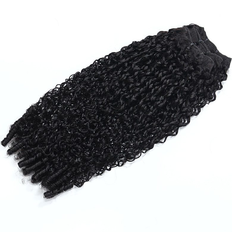 Klaiyi Burmese Curly Human Hair Bundle With Twist Out Ends 1/3/4 Bundles Flash Sale