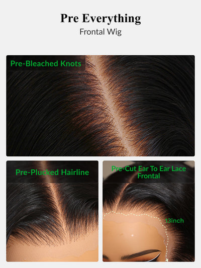 Klaiyi Ombre Brown Balayage Highlight Body Wave 13x4 Pre everything Wig Precolored Glueless Human Hair Lace Wig