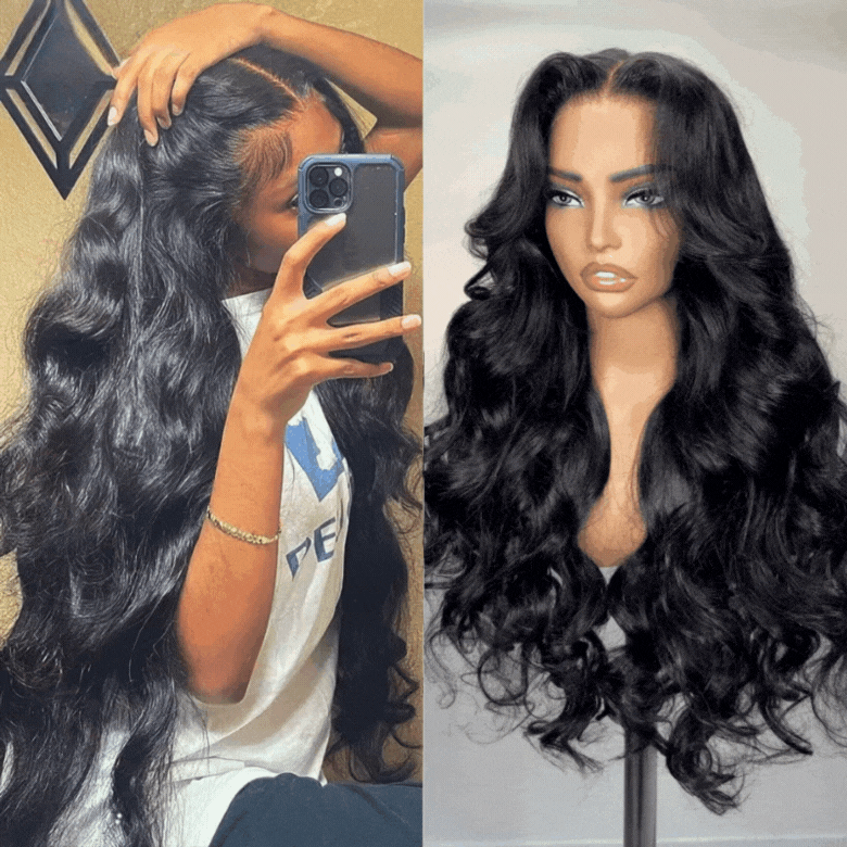 Extra 60% OFF | Klaiyi Pre-Cut Larger Size Lace Closure Put On and Go Wig  Body Wave Wigs