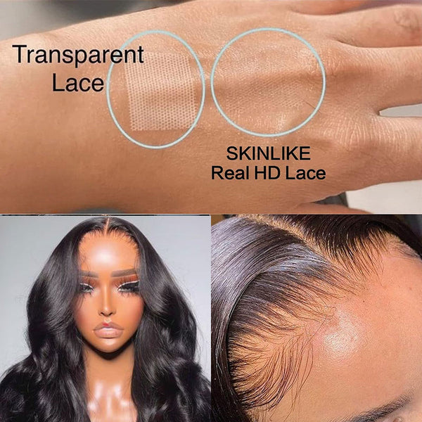 Klaiyi 5x5 HD Invisible Lace Closure Wigs Glueless Wigs Melted All Skin 13x4 Transparent Lace Wig Human Hair