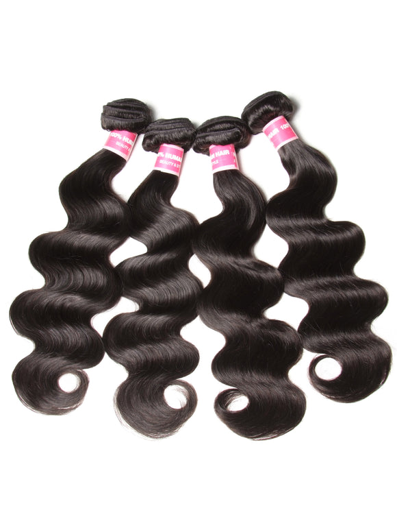 Klaiyi Brazilian Hair Body Wave Human Virgin Hair Weft 3 or 4 Bundles/Pack
