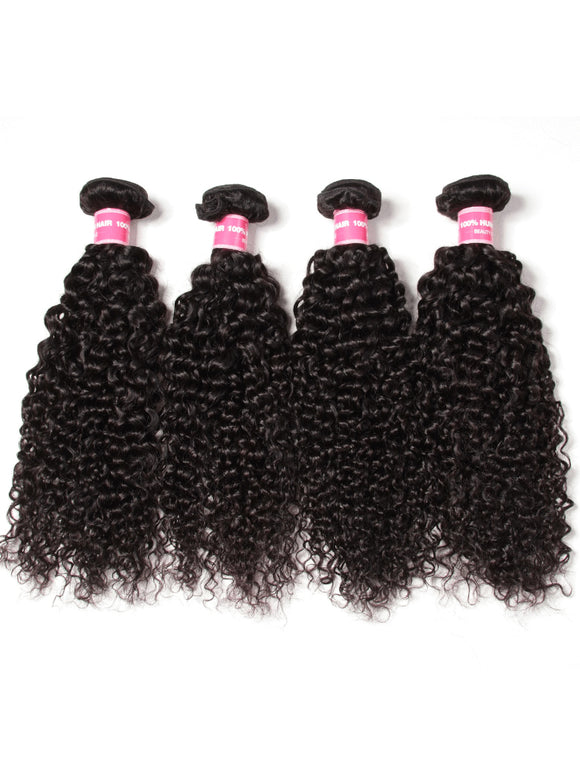 Klaiyi Hair 3pcs/lot Indian Jerry Curly Hair Human Hair Weft Deals