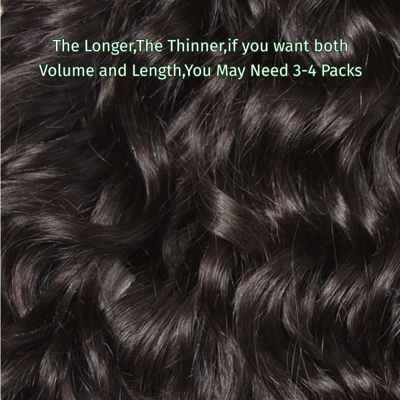 Klaiyi Hair Malaysian Natural Wave Virgin Human Hair Bundles 4 Pieces/pack Natural Color