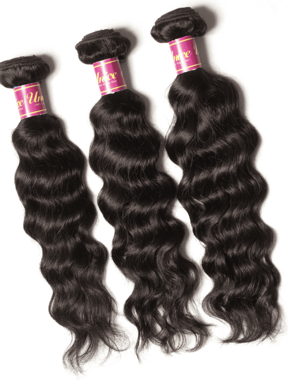 Klaiyi Hair Malaysian Natural Wave Virgin Human Hair Bundles 4 Pieces/pack Natural Color