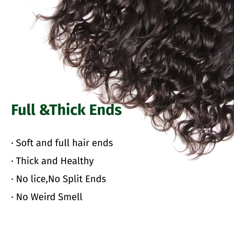 Klaiyi Hair Malaysian Natural Wave Virgin Human Hair Bundles 4 Pieces/pack Natural Color