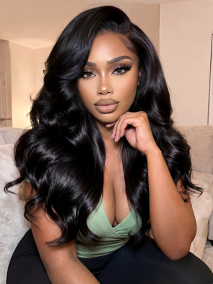 Klaiyi 13x4 Pre Everything 180% Density Lace Frontal Feathered Hairstyles Wig With Layered Haircuts