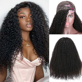 Klaiyi 180% Density Kinky Curly Human Hair Wigs Right Side U Part Wigs Flash Sale