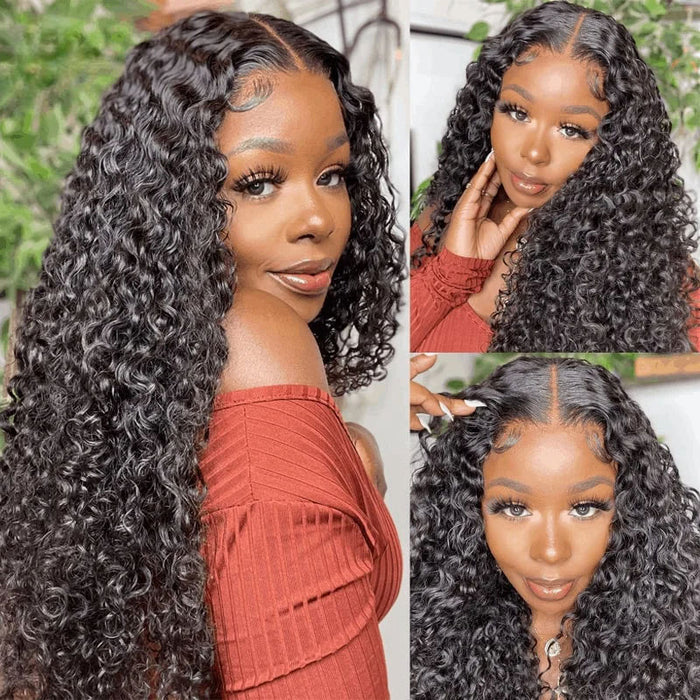 Klaiyi Hair Best 13x4 Transparent Lace Frontal Wigs Jerry Curly Human Hair Wigs Thick Density 123$