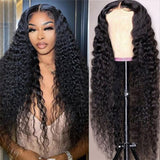 Klaiyi 13x4 Lace Front Wig 180% Density Jerry Curly  Wig With Baby Hair Kinky Edge Wig Flash Sale