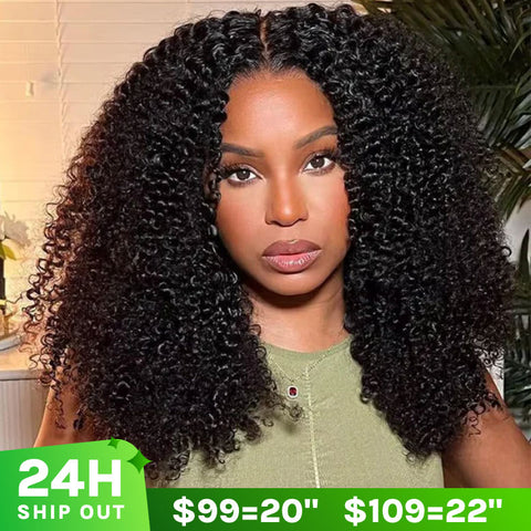 Klaiyi 4C Kinky Edge Wig Realistic Super Natural 4C Kinky Curly 7x5 Bye Bye Knots Wig Flash Sale