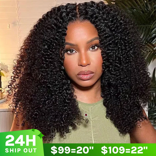 Klaiyi 4C Kinky Edge Wig Realistic Super Natural 4C Kinky Curly 7x5 Bye Bye Knots Wig Flash Sale