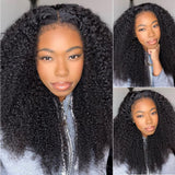 Klaiyi 4C Kinky Edge Wig Realistic Super Natural 4C Kinky Curly 13x4 Lace Front  Wig Flash Sale
