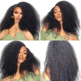 Klaiyi Pre-Cut Lace Wig Wear & Go Kinky Curly Lace Wig with Breathable Cap Easy to Install