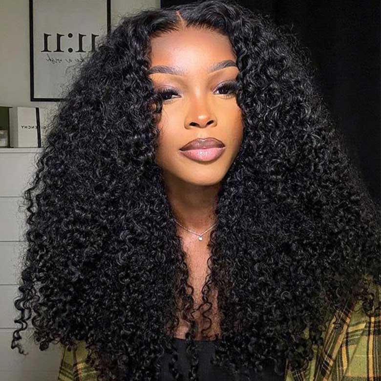 Klaiyi 4C Kinky Curly Virgin Hair 3 Bundles Deal Brazilian Kinky Curly Human Hair Weft Flash Sale