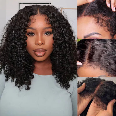 Klaiyi 4C Kinky Edge Wig Realistic Super Natural 4C Kinky Curly 7x5 Bye Bye Knots Wig Flash Sale
