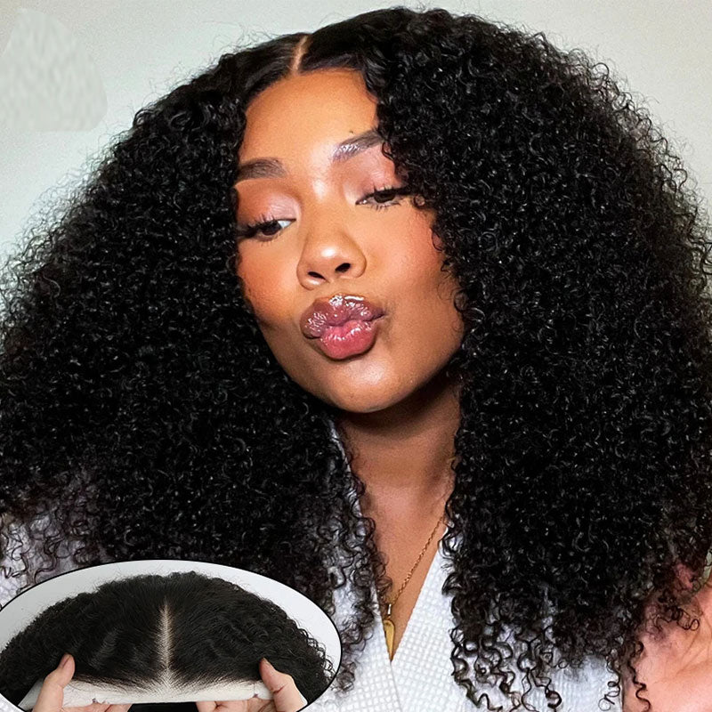 Extra 50% Off Code HALF50 | Klaiyi 4c Kinky Curly Lace Wig Virgin Human Hair For Women