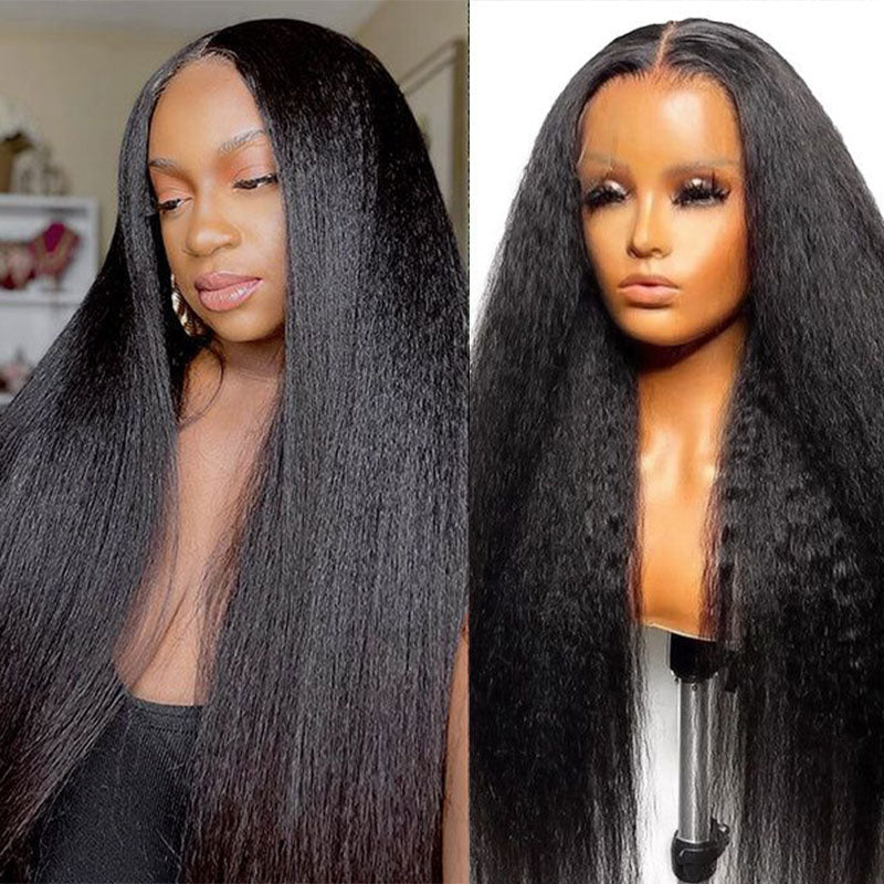 Klaiyi  Pre-Cut Wear & Go Lace Jerry Curly or Body Wave Kinky Edge Wig  Flash Sale