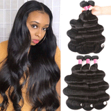 Extra 60% OFF |Klaiyi Brazilian Body Wave Human Virgin Hair Weft 2-4 Bundles/Pack Deals