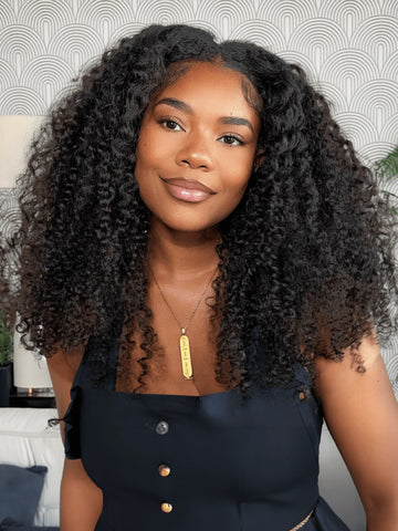 Extra 50% Off Code HALF50 | Klaiyi 4c Kinky Curly Lace Wig Virgin Human Hair For Women Flash Sale