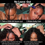Klaiyi Afro Small Kinky Curly V Part Wig Human Hair 0 Skill Needed Beginner Friendly Natural Scalp