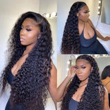 Klaiyi Best Hair Lace Front New Deep Wave Wig High Quality Human Hair Wig Pre Plucked With Baby Hair