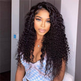 Buy 1 Get 1 Free,Code:BOGO |Klaiyi 180% Density 13x4 Lace Frontal Wig New Deep Wave Wig