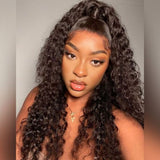 Klaiyi Best Hair Lace Front New Deep Wave Wig High Quality Human Hair Wig Pre Plucked With Baby Hair