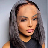 Extra 60% OFF | Klaiyi 6x4.75 Pre-Cut Lace Closure Wig Wear Go Glueless Bob 0 Skill Install
