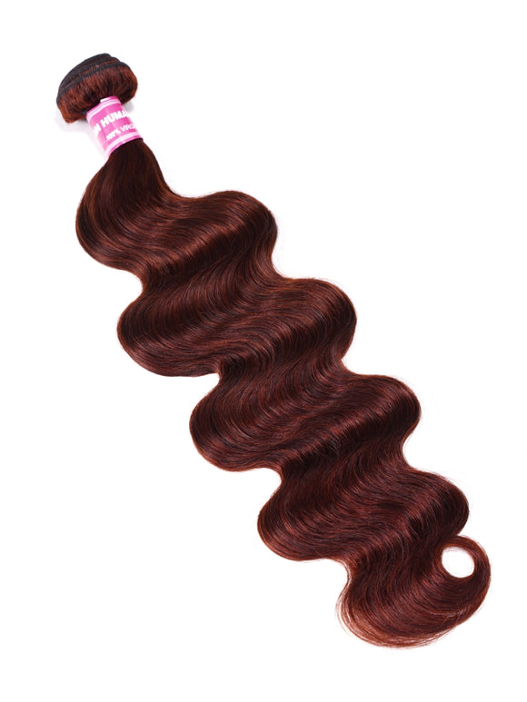 Klaiyi Body Wave Auburn Copper Brown Color Human Hair 3 or 4 Bundles Deals
