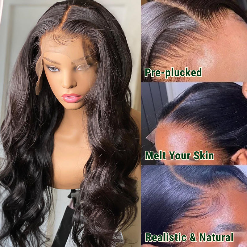 New User Exclusive | Klaiyi Body Wave Glueless Wigs 13x4 HD Invisible Transparent Lace Front Human Hair Wigs