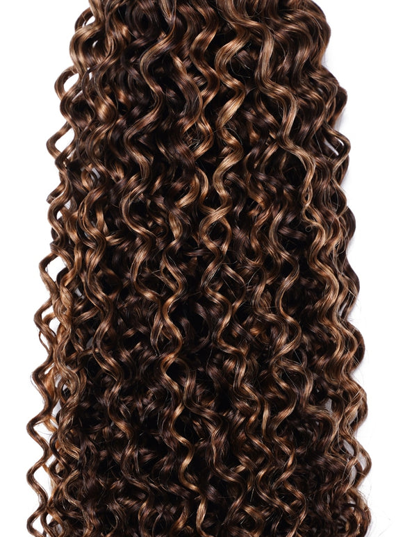 Klaiyi Highlight Hair Bundles Jerry Curly Ombre Honey Blonde Human Hair Weave