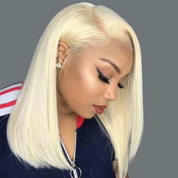 Sencond Wig Only $10 |  Klaiyi Autumn Trends Blonde Lace Closure Bob Wig