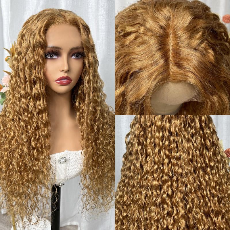 Extra 60% OFF | Klaiyi 180% Density Honey Blonde 13x4 Lace Front Water Wave Wig