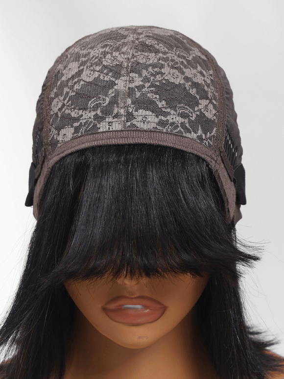 Down To $59 | Klaiyi Bob Wig With Bangs Wig Glueless Machine Made Beginner Friendly Human Hair Wig Flash Sale