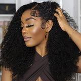 Flash Sale | Klaiyi 4C Kinky Edge Wig Realistic Super Natural 4C Kinky Curly 4x4 Lace Closure Wig