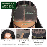 Buy 1 Get 1 Free,Code:BOGO | Klaiyi Pre-Cut Glueless Wig Wear Go Highlight Blonde Body Wave Wig Human Hair